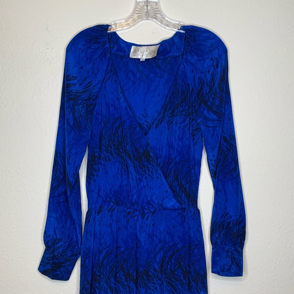 Rory Becca Silk Blue Cocktail Dress - Picture 3 of 8